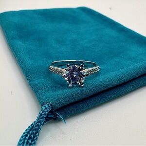 1CT 6.5mm Round Moissanite Ring | 18K Gold Vermeil | Size 7